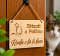 Cartello in Legno Personalizzato con Nome Animale – Incisione Laser 20×15 cm (Copia)